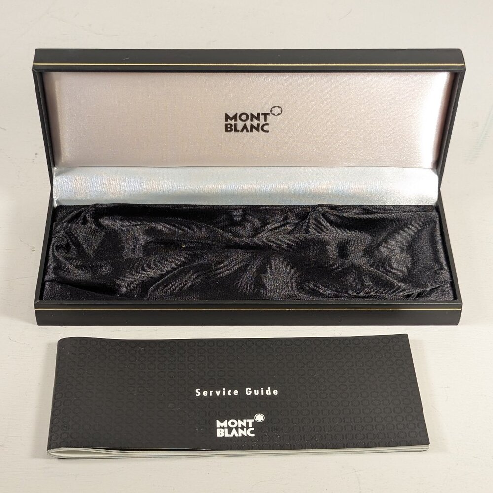 1990s Mont Blanc Snap Case Pen Presentation Box and Service Guide booklet